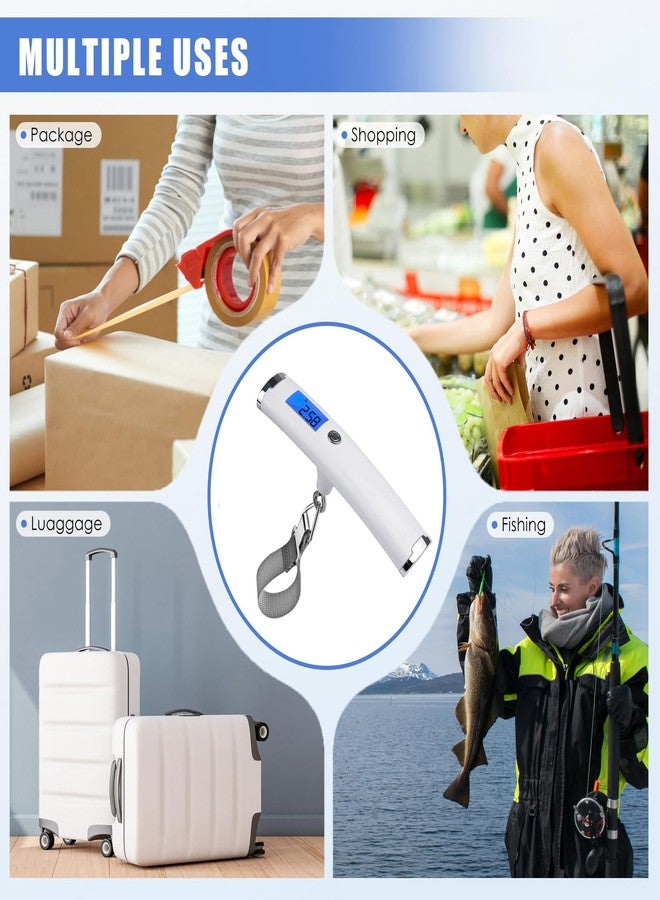 VOPOCO Digital Luggage Scale for Travel Handheld Weight Scale for Luggage with Tare Function 110lbs Travel Luggage Weight Portable Suitcase Weighing Scale Back-lit LCD Display Gifts for Travelers (Strap) - Image 2